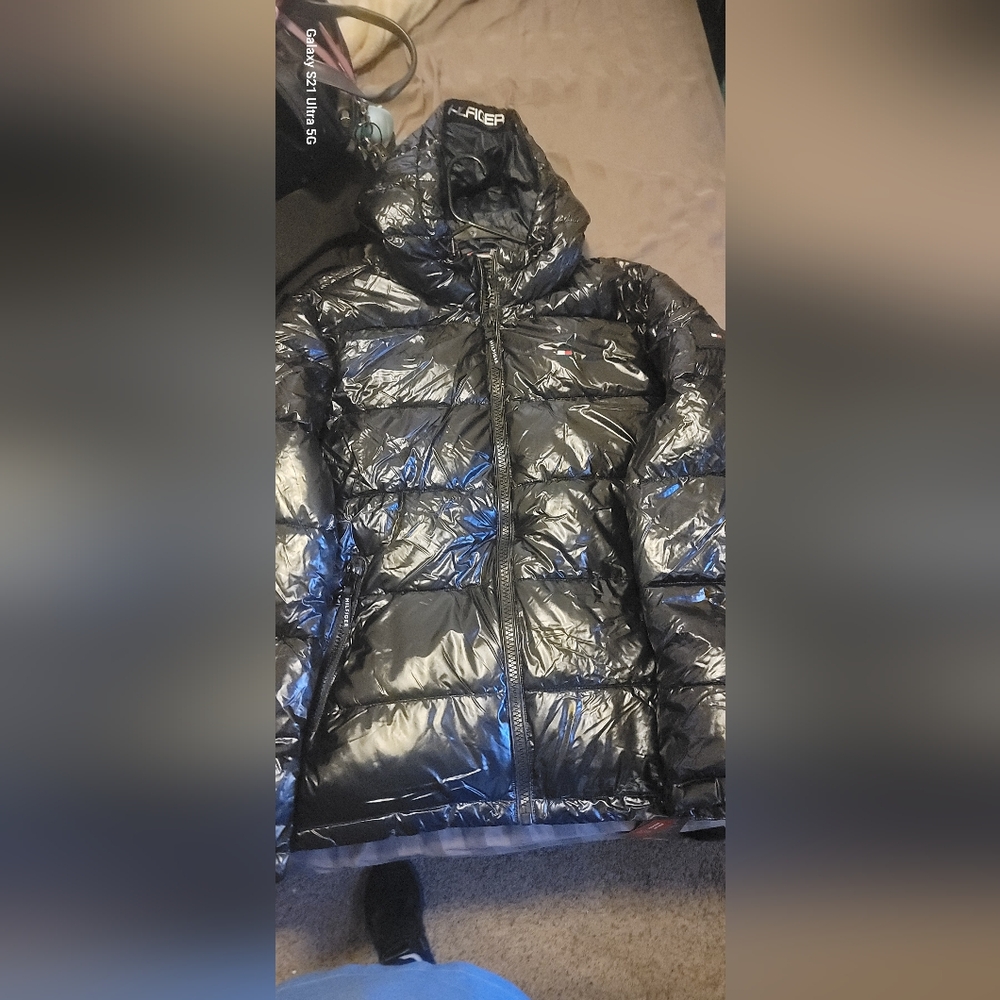 Mens Tommy Hilfiger Black Puffer Jacket